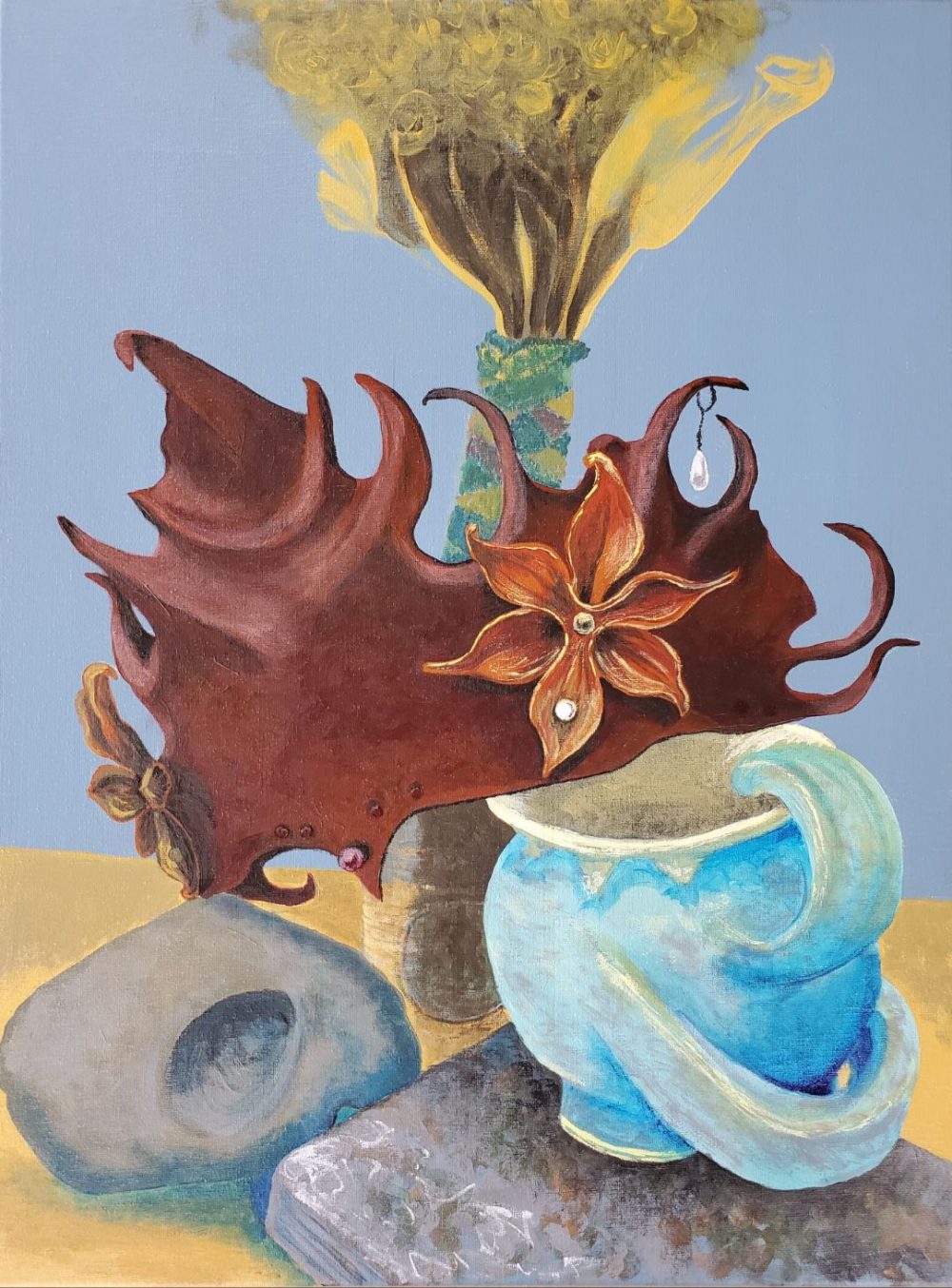 Bernadette Bonk, Cherished Memories, 2019, acrylic on stretched canvas, 24" x 18"