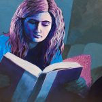 Bernadette Bonk, Morgaine, 2019, acrylic on stretched canvas, 24" x 18"