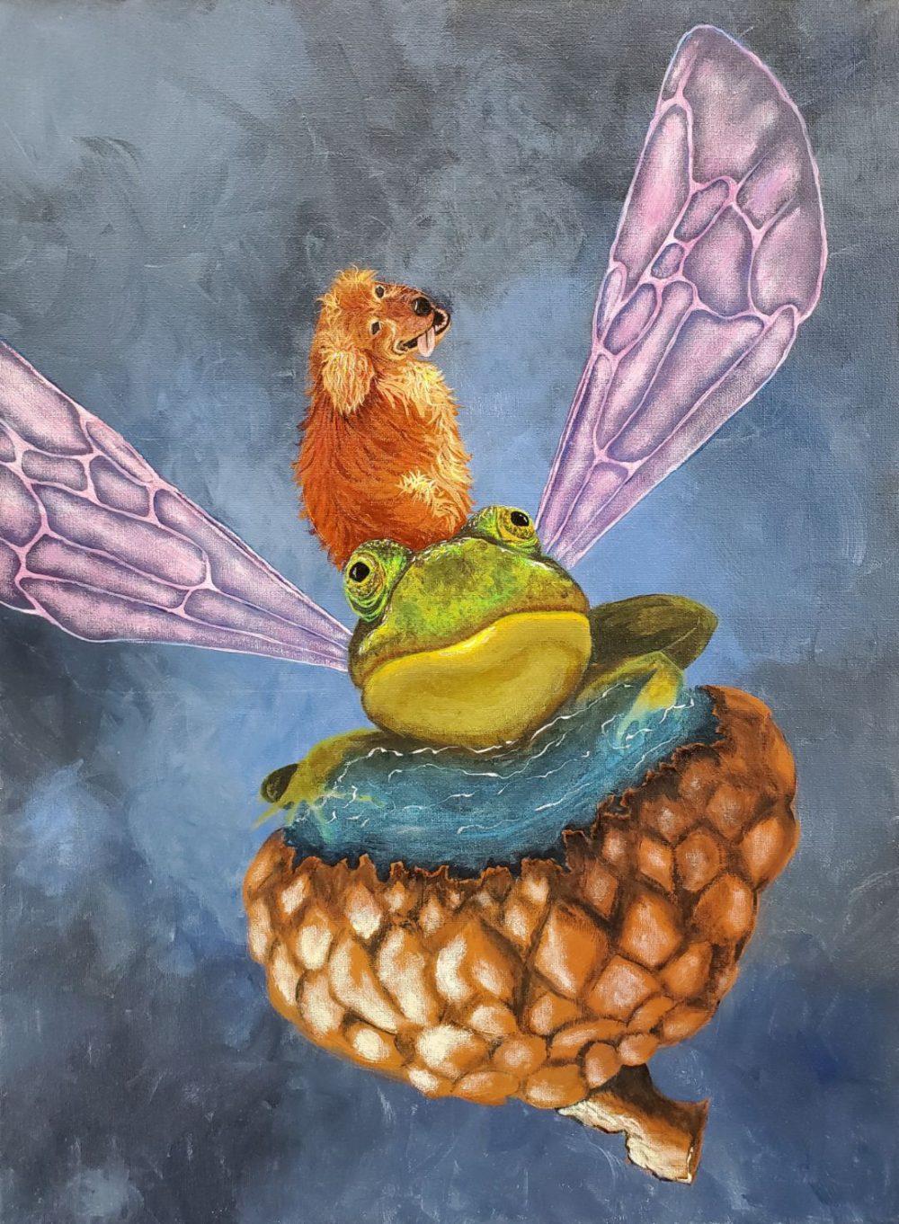 Bernadette Bonk, Phoenix, 2020, acrylic on stretched canvas, 24" x 18"