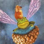 Bernadette Bonk, Phoenix, 2020, acrylic on stretched canvas, 24" x 18"