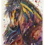 Joey DeSilva, Stallion, 2020, graphite, ink and acrylics on watercolor paper, 23" x 16.5"