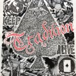 German Amaya, Tribute to the 100 Year Anniversary of Marine Attack Squadron (VMA) 231, 2019, pigma micron black and red archival ink, black acrylic paint, 24" x 18"