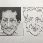 Wren Ingber, Howard, 2020, charcoal pencil and graphite pencil, 22" x 12"