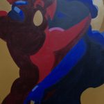 Lou Jenkins-Law, Primary Embrace, 2019, acrylic on canvas, 30" x 24"