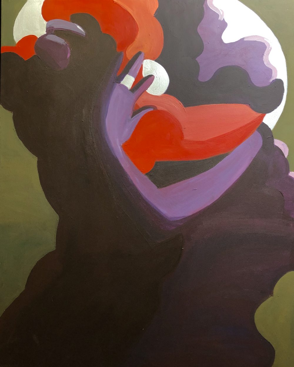 Lou Jenkins-Law, Secondary Embrace, 2019, acrylic on canvas, 30" x 24"