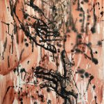 Jade Kroskey, Pollock x Michelangelo, 2020, acrylic on canvas, 30" x 24"