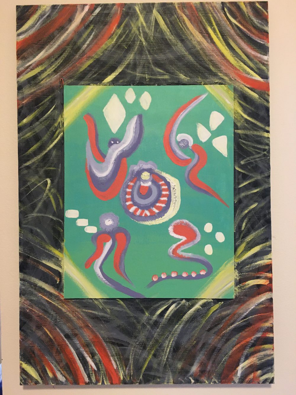 Leó Lefèvre, how it feels to dance, 2020, acrylic paint on canvases, 48