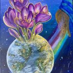 Robin Nelson, Beauty Will Bloom, 2020, acrylic paint on canvas, 20" x 16"