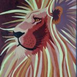 Robin Nelson, Lion of Judah, 2020, acrylic paint on canvas, 24" x 20"