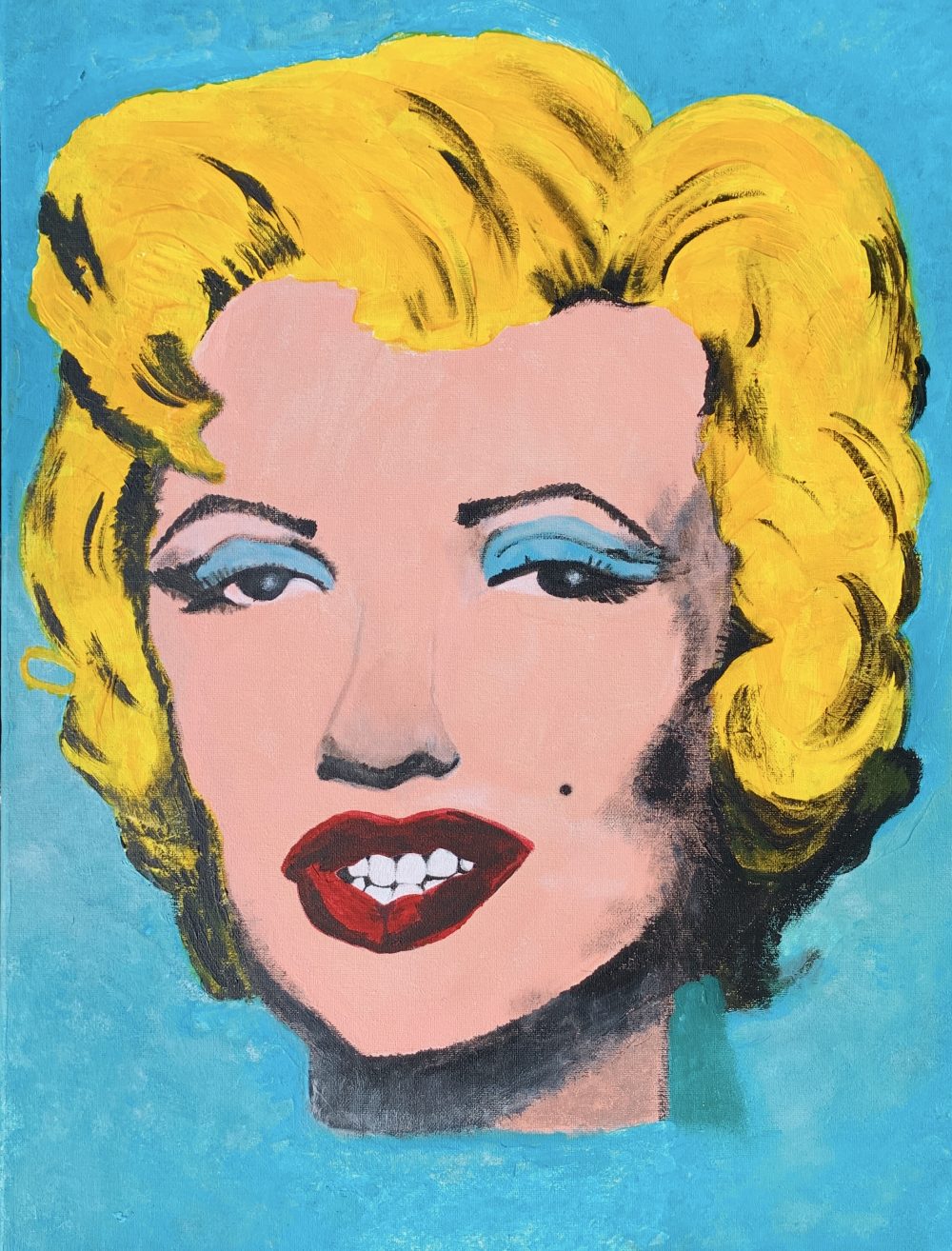 Robin Nelson, One of Many Faces, 2020, acrylic paint on canvas, 24" x 20"