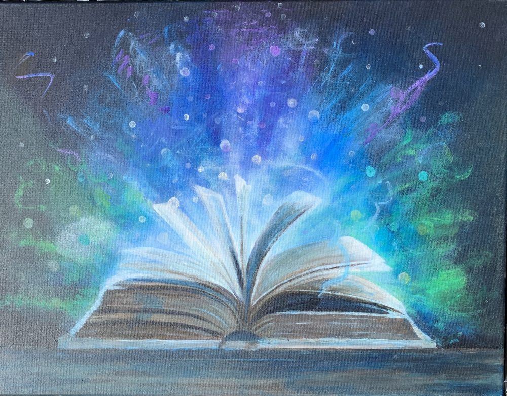 Robin Nelson, Words Have Life, 2020, acrylic paint on canvas, 20" x 24"