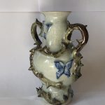 Ruby, Nelson, Vase with Thorns, 2020, wheel thrown and hand-built clay, glaze, 8" x 5" x 6"