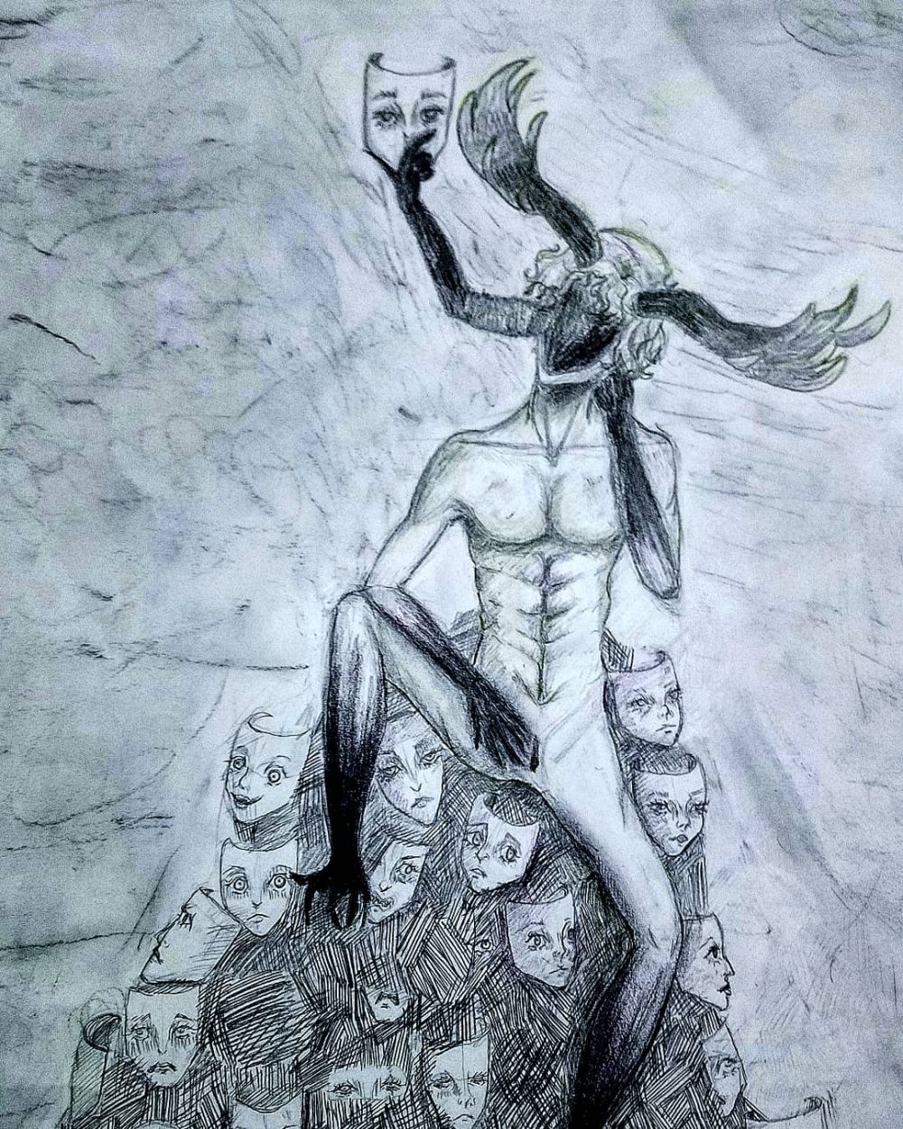 Rey Nolan, Identity Theft, 2020, graphite on paper, 14" x 11"