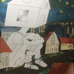 Finn Oviatt, Teenager, 2020, graphite, ink pen, and magazine clippings on paper, 11" x 8 3/4"