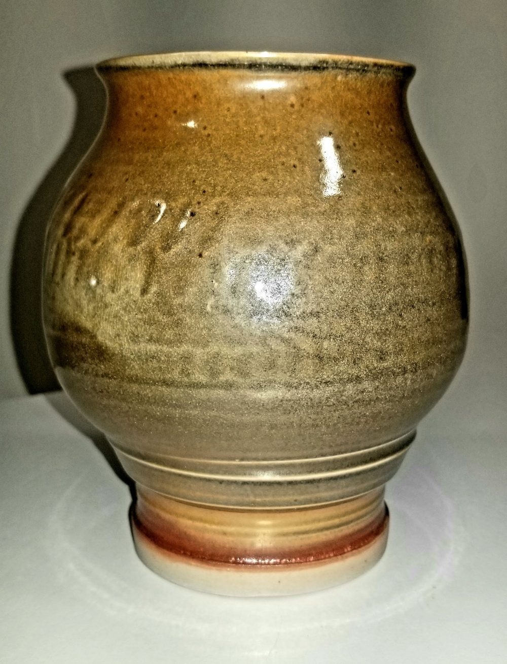Leila Piazza, Chattered Shino Vase, 2020, mac-10 clay fired at cone 10, 6" x 5" x 5"