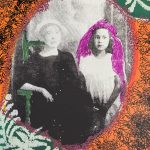 Amanda Richardson, Bisabuela con Abuela, 2020, screen print, 14" x 11"