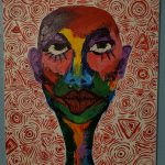 Samara Andre, you Trippin B, 2020, acrylic paint, 20" x 16"