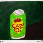 Maryea Torrey, Sip On This!, 2020, acrylic paint, 6" x 8"