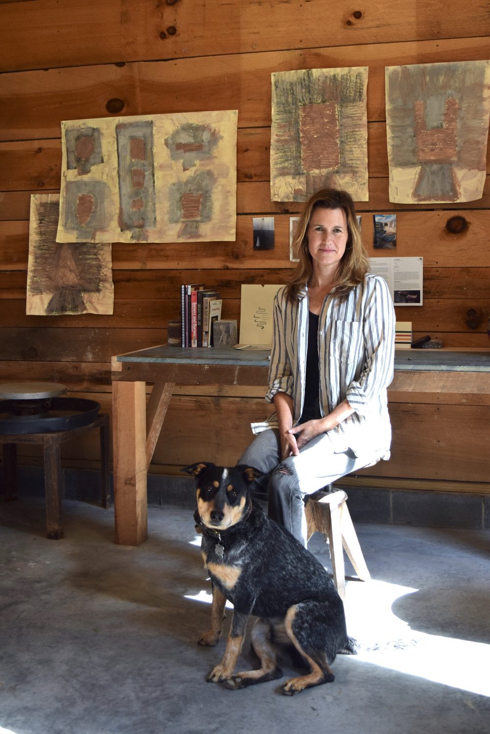 Marjorie Dial in her studio