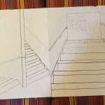 Four images of stairwells.