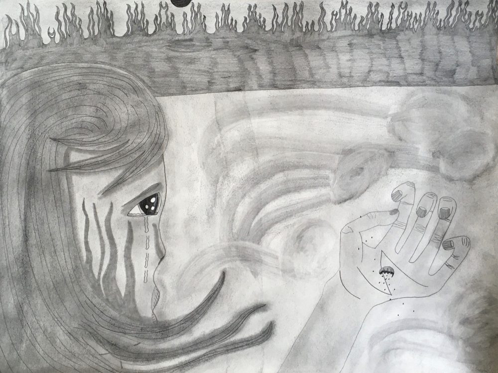 A lone woman morns the loss of the last sign of life in the new apocalyptic world.