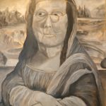 Mona Lisa's body and backdrop with Mitch McConnell's face.