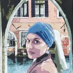 Color poster image of the girl in the foreground standing in the Venetian courtyard seen in the background.