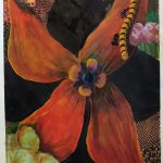 A nice day out with flower for a centipede.