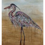 A stoic and graceful heron wading through the year 2020.