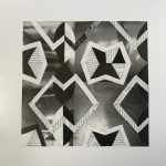 Black and white pattern using cut paper.