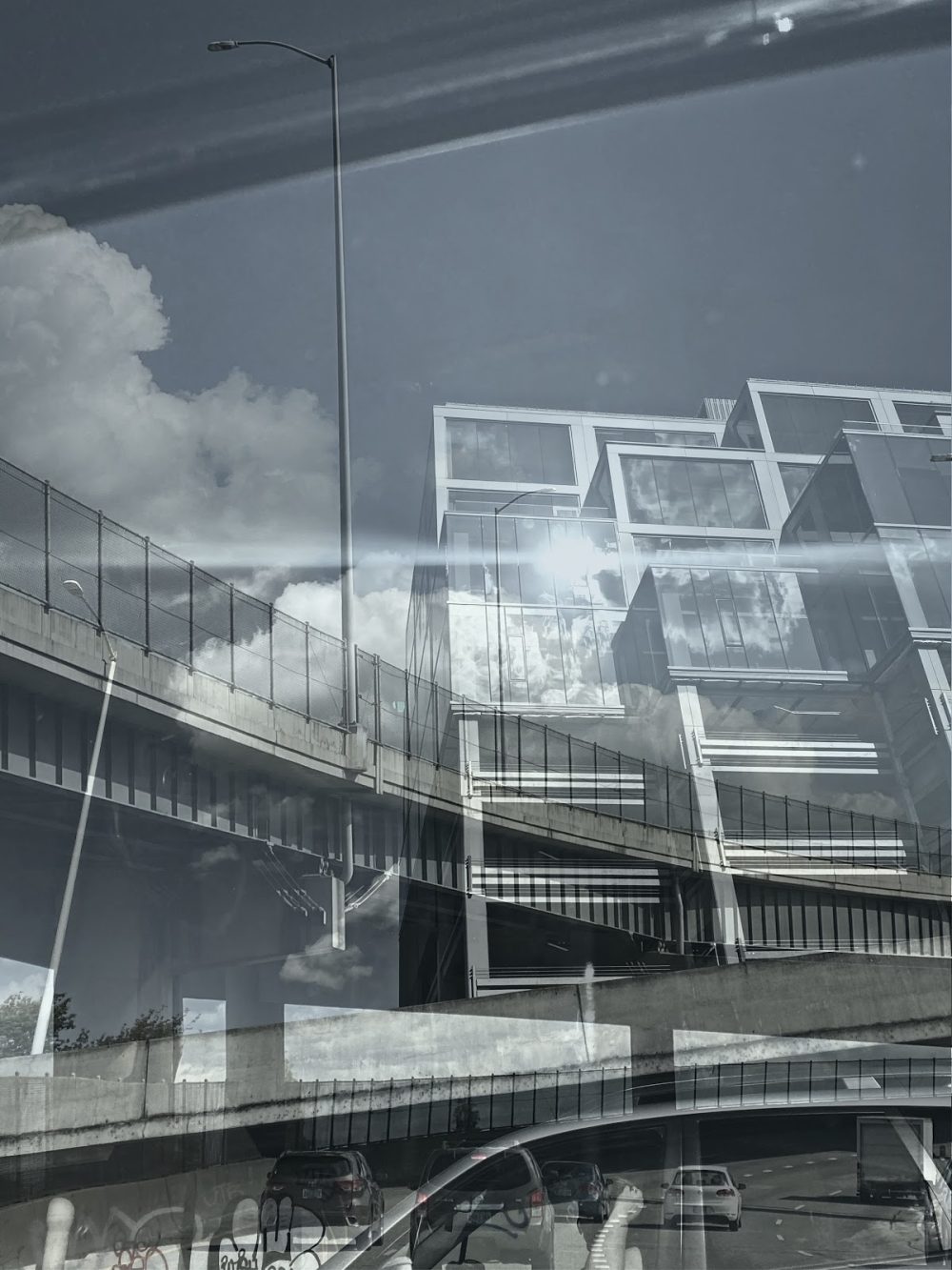 Two photographs sandwiched together.