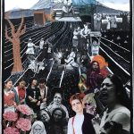 Mixed-media artwork displaying a diverse group of female-identifying individuals and their struggle to overcome injustice.