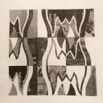 A black and white abstract pattern for the Halloween season.