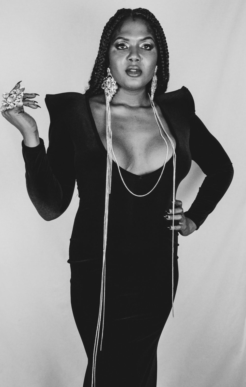 Photograph of a Black transgender person.