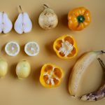 Photograph of fruits, yellow.