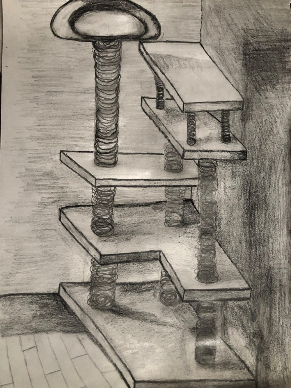 Drawing of a cat castle.