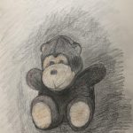 Drawing of a stuffed animal.