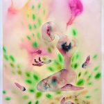 A water media image composed of abstracted orgainc forms.