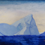 Painting of a glacier in Greenland by Robert Gamblin