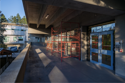 View of the emergency exit doors.