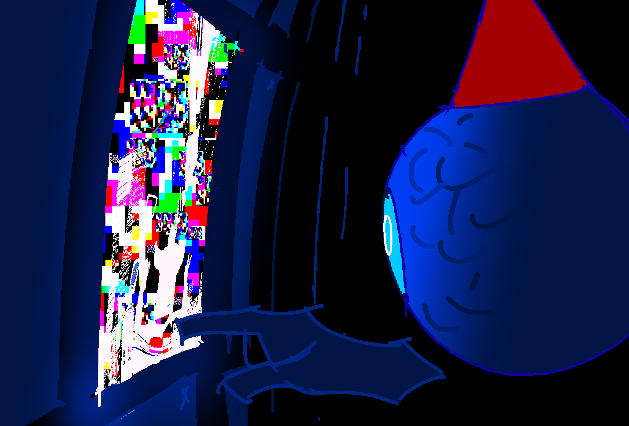 Godhead starting at his screens.