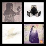 Promotional image (with description) above: From Left to Right: Gordon Barnes, Untitled (Snake Charmer), Woodcut, 2023 Chris Chandler, Cube 2, Woodtype, 2023 Sam Orosz, Landscape II, Lithograph with mounted eastern paper and silver leafing, 2023 Cammy York, Just Girlie Things, Intaglio and Mixed Media,2023