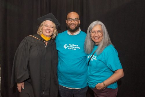 Staff volunteers helping and having fun