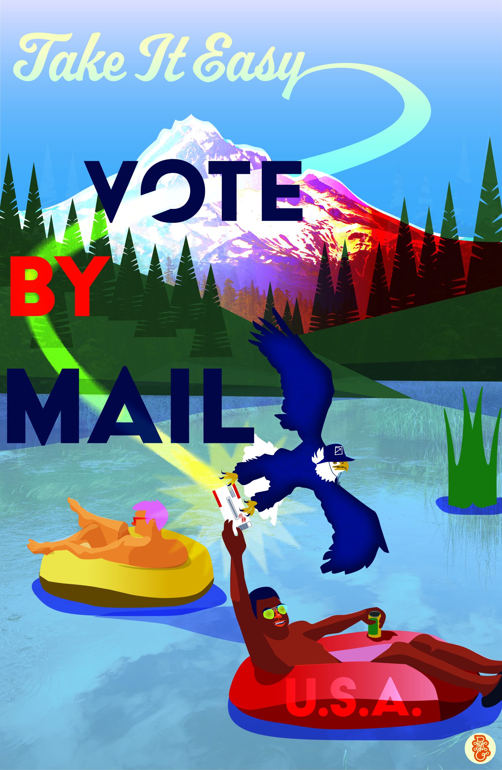 Raye Watts (award) Take it Easy, Vote by Mail Vector art