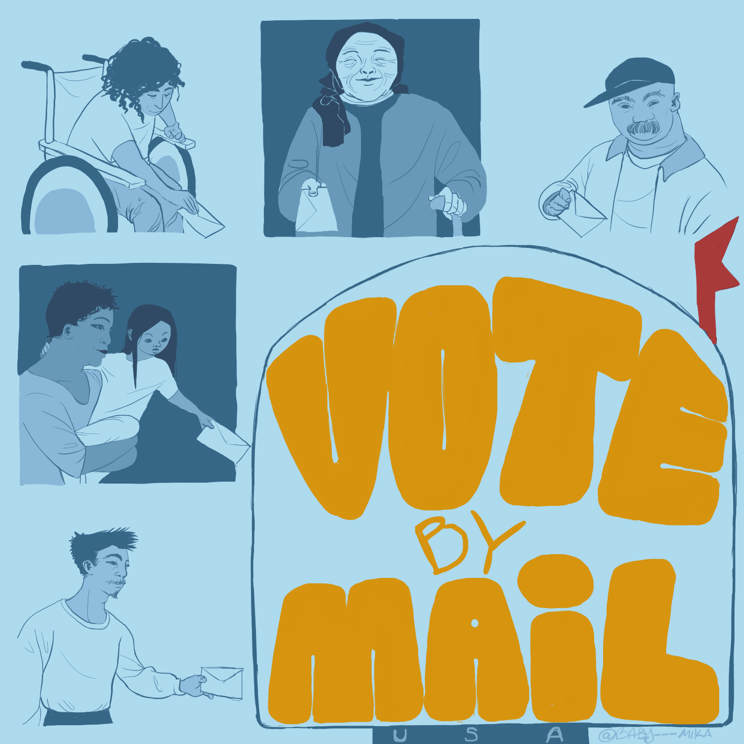 Dean Weiler-Zilberman (award) Vote By Mail USA Digital drawing