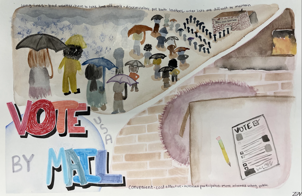 6. Natalie Foote (award) The Obvious Choice Watercolor on paper