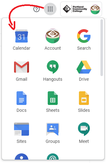 Google Apps menu