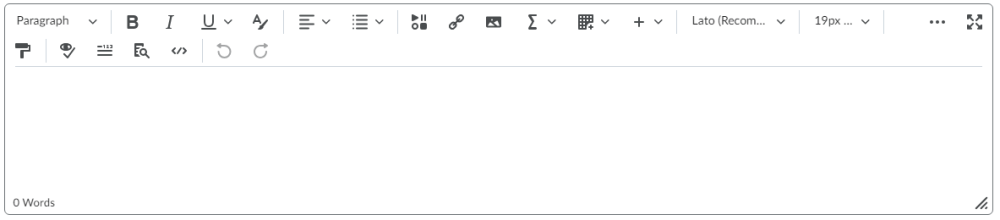 image showing the brightspace editor in D2L Brightspace.