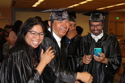 Smiling graduates