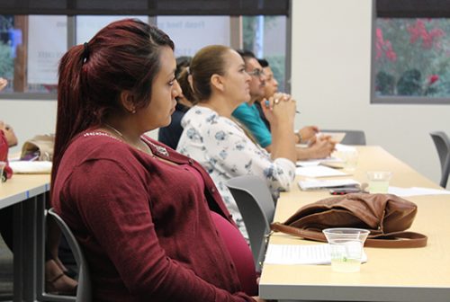 Students learning in class